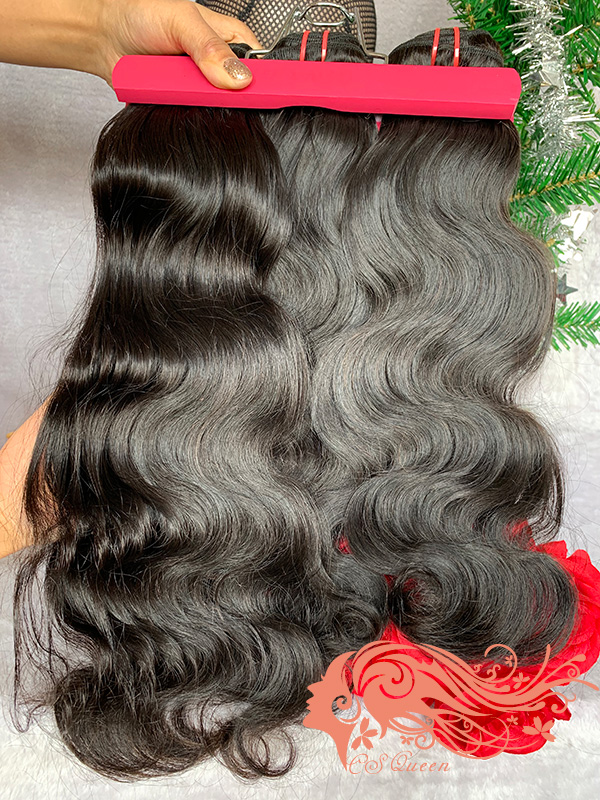 Csqueen 9A Body Wave 16 Bundles Natural Black Color 100% Human Hair